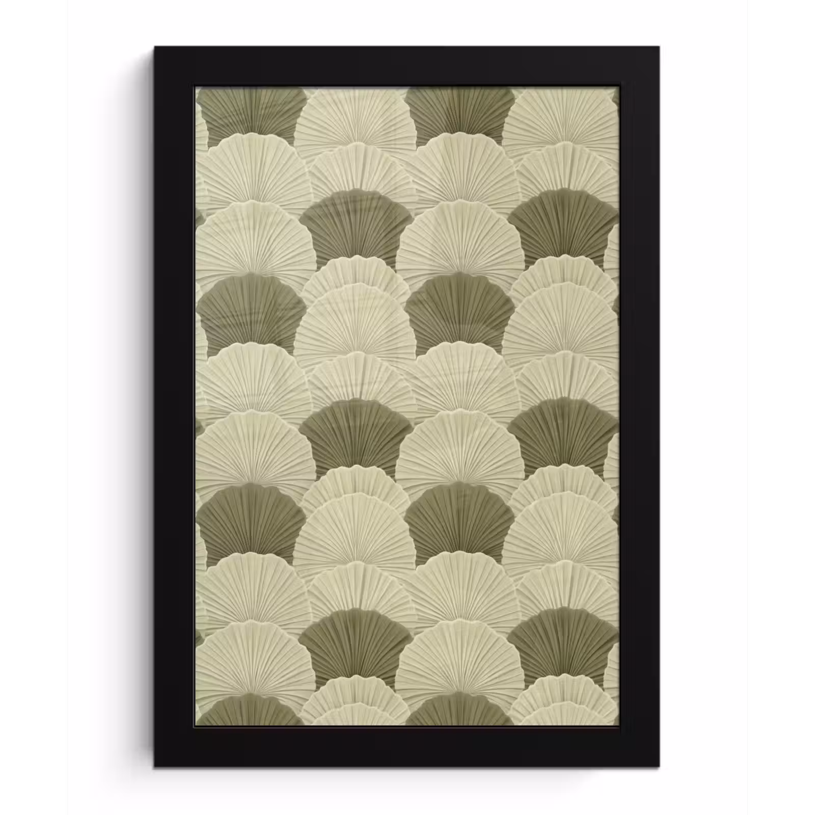 Poster met lijst - Bladeren - Structuur - Groen — 1