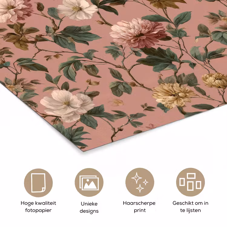Poster - Bloemen - Klassiek - Roze — 5