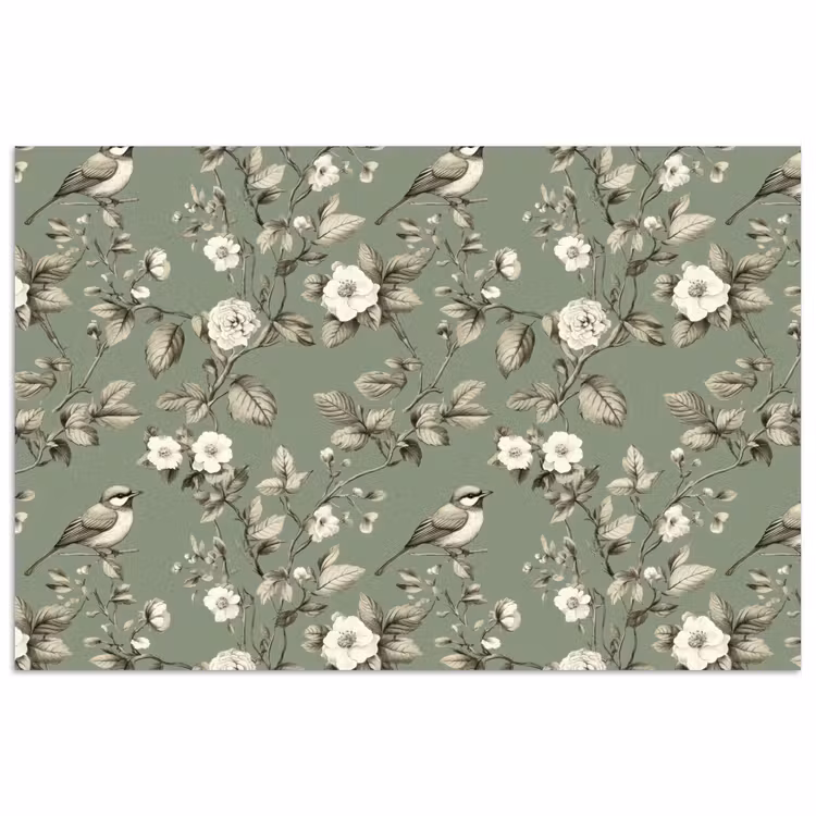 Poster - Botanisch - Vogels - Groen — 1