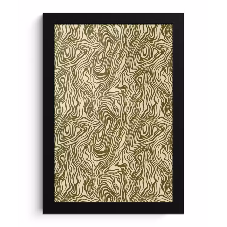 Poster met lijst - Abstract - Marmer - Groen — 1