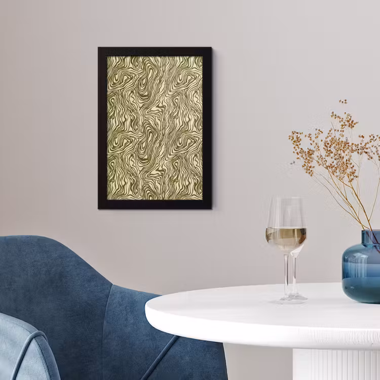 Poster met lijst - Abstract - Marmer - Groen — 2