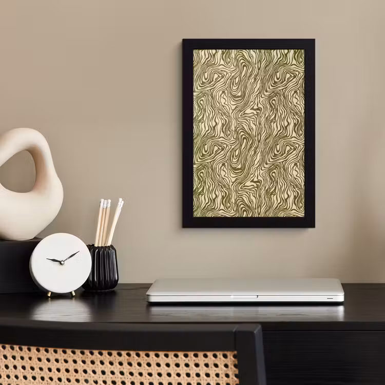 Poster met lijst - Abstract - Marmer - Groen — 3