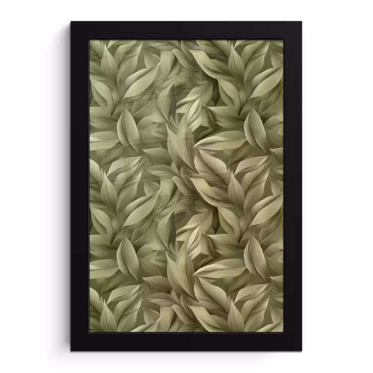 Poster met lijst - Bladeren - Modern - Groen — 1