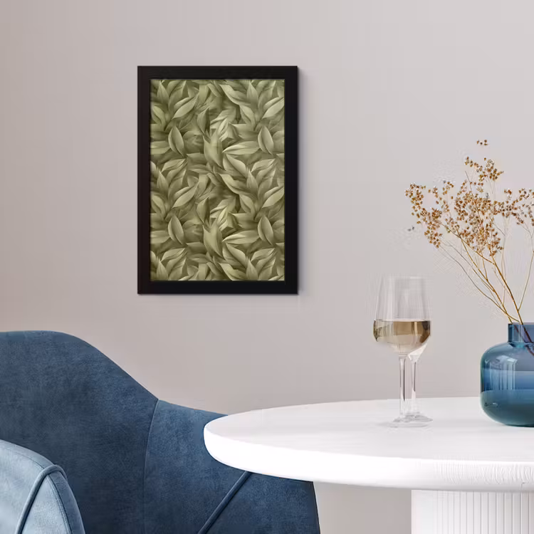 Poster met lijst - Bladeren - Modern - Groen — 2