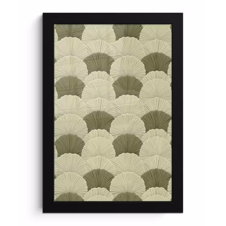 Poster met lijst - Bladeren - Structuur - Groen — 1