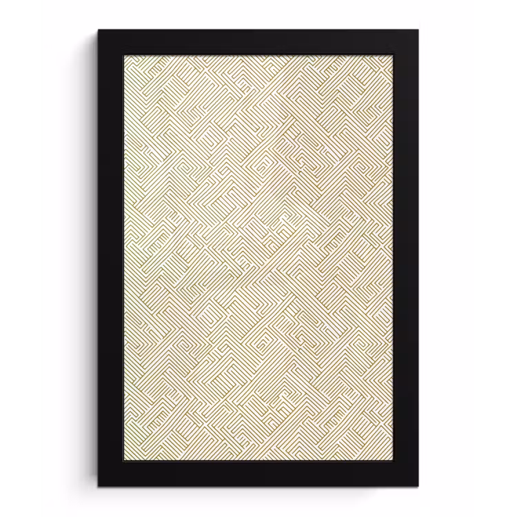 Poster met lijst - Geometrisch - Lijnen - Groen — 1