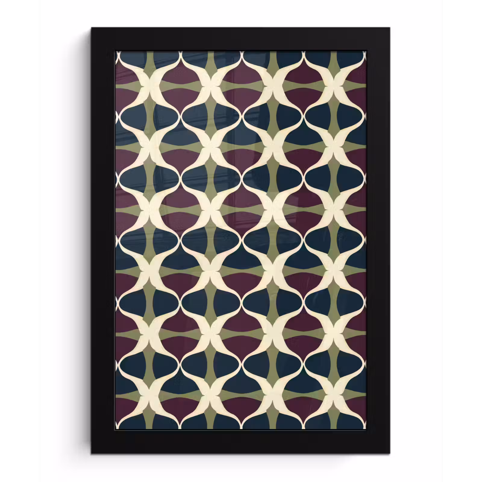 Poster met lijst - Abstract - Retro - Kleurrijk — 1