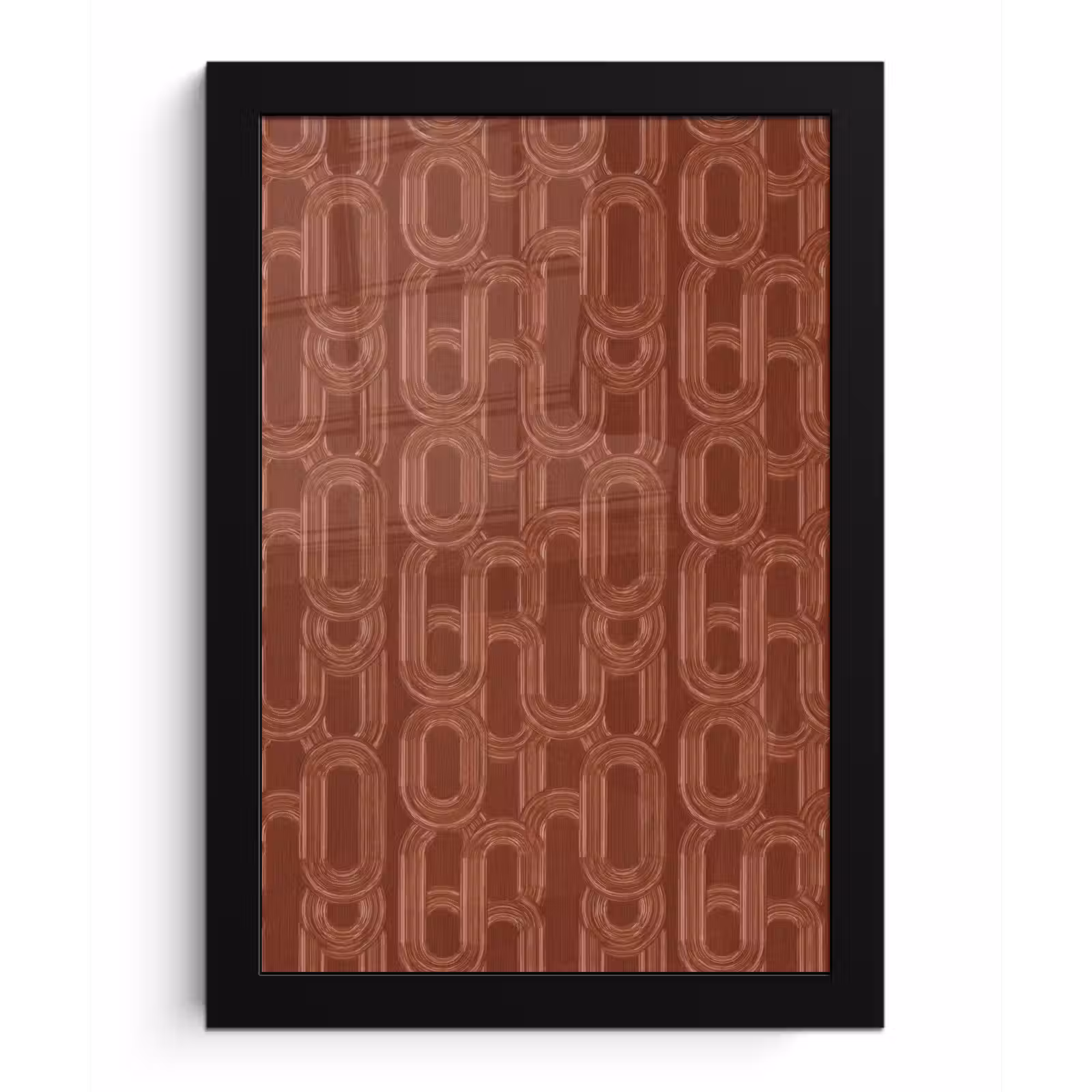 Poster met lijst - Abstract - Textuur - Bruin — 1
