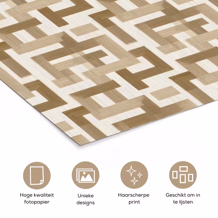 Poster - Geometrisch - Retro - Bruin — 5