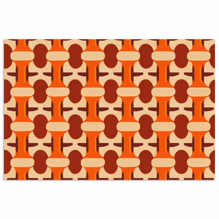 Poster - Geometrisch - Retro - Oranje — 1