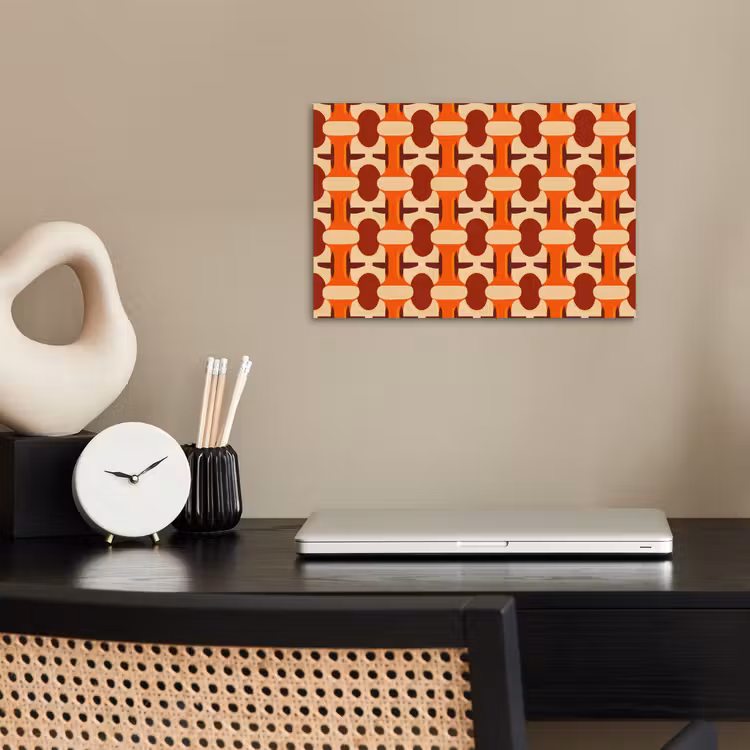Poster - Geometrisch - Retro - Oranje — 2