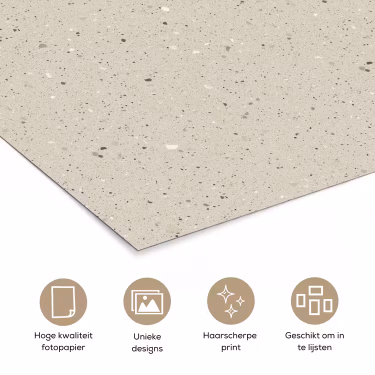 Poster - Lichtbeige - Terrazzo - Grijs — 5