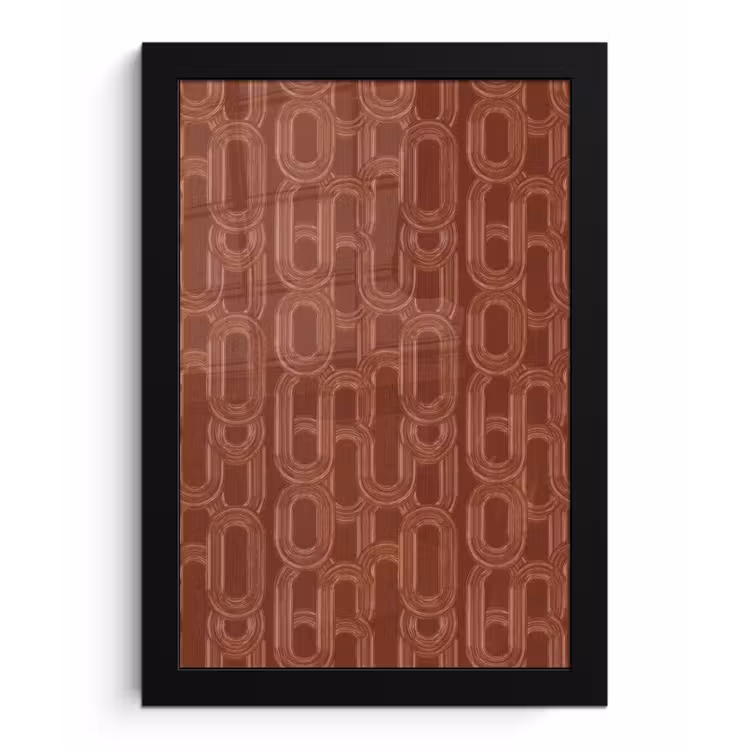 Poster met lijst - Abstract - Textuur - Bruin — 1