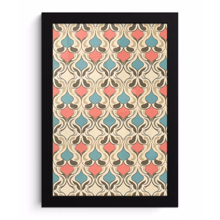 Poster met lijst - Barok - Retro - Kleurrijk — 1
