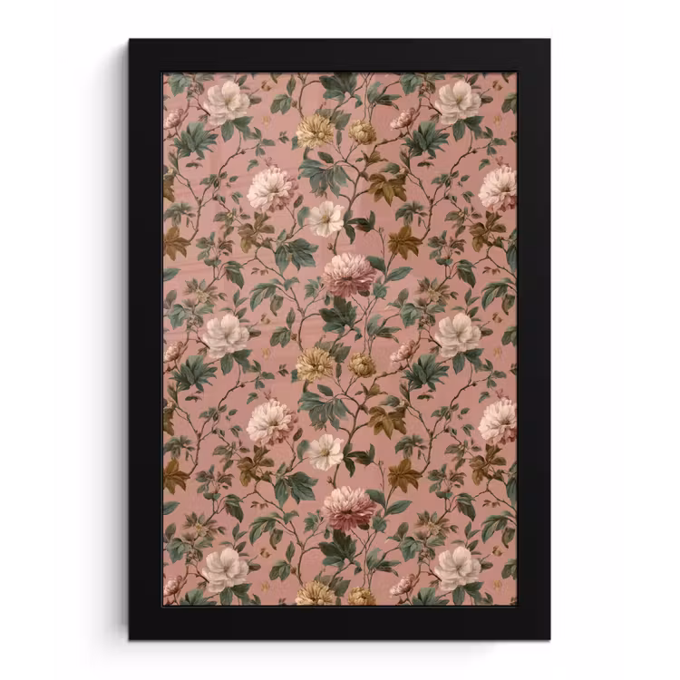 Poster met lijst - Bloemen - Klassiek - Roze — 1