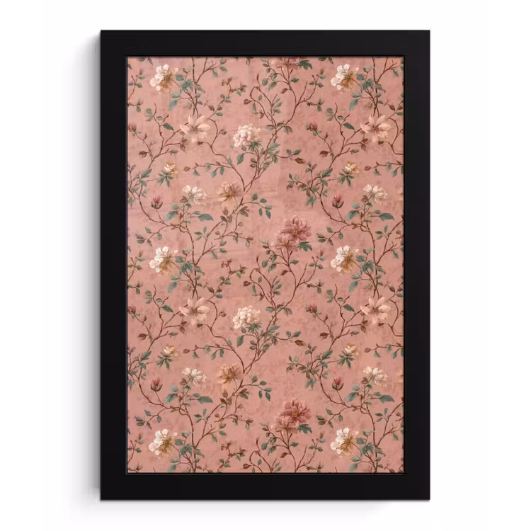 Poster met lijst - Botanisch - Bloemen - Roze — 1