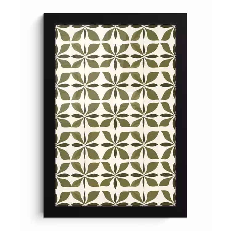 Poster met lijst - Botanisch - Retro - Groen — 1