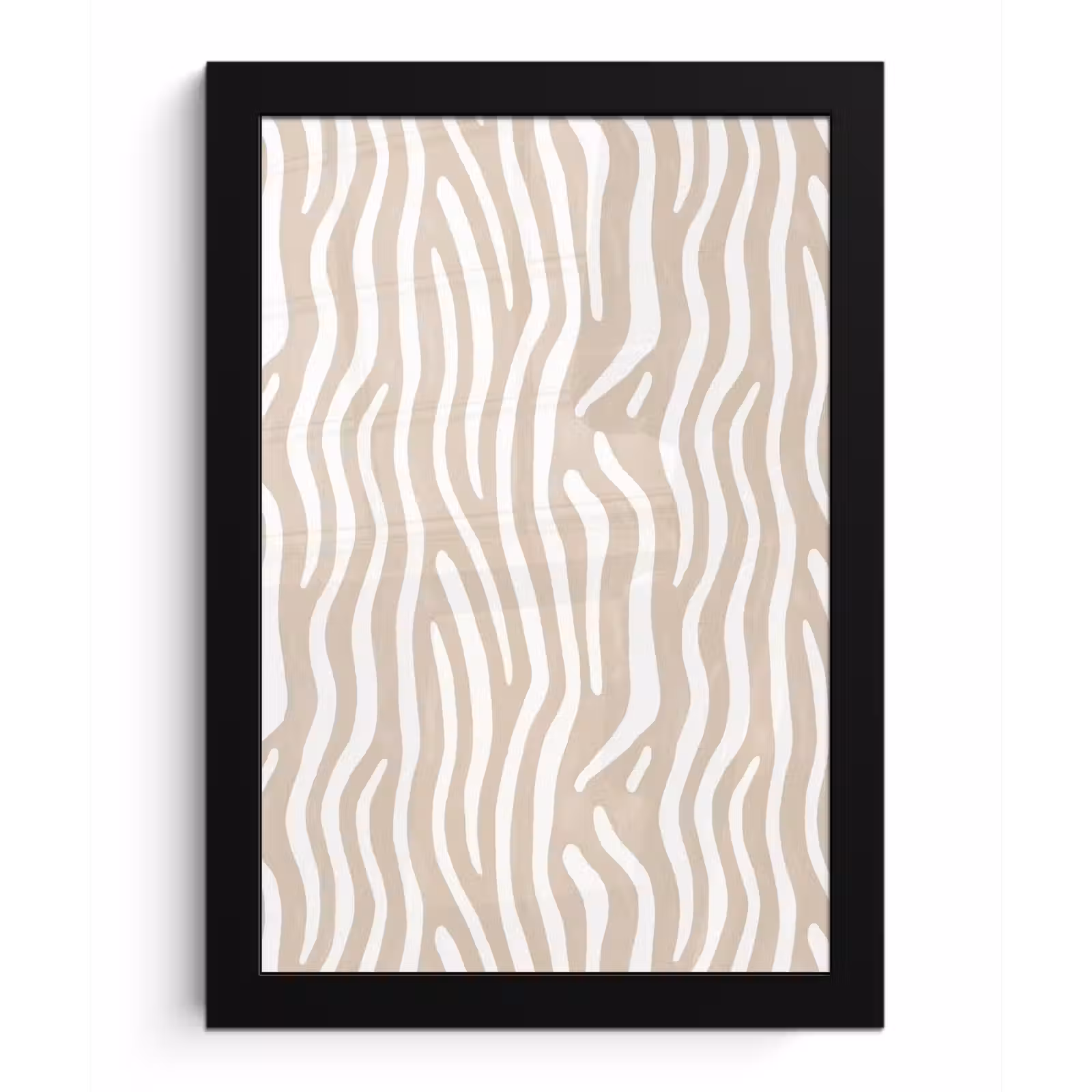 Poster met lijst - Abstract - Zebra - Beige — 1