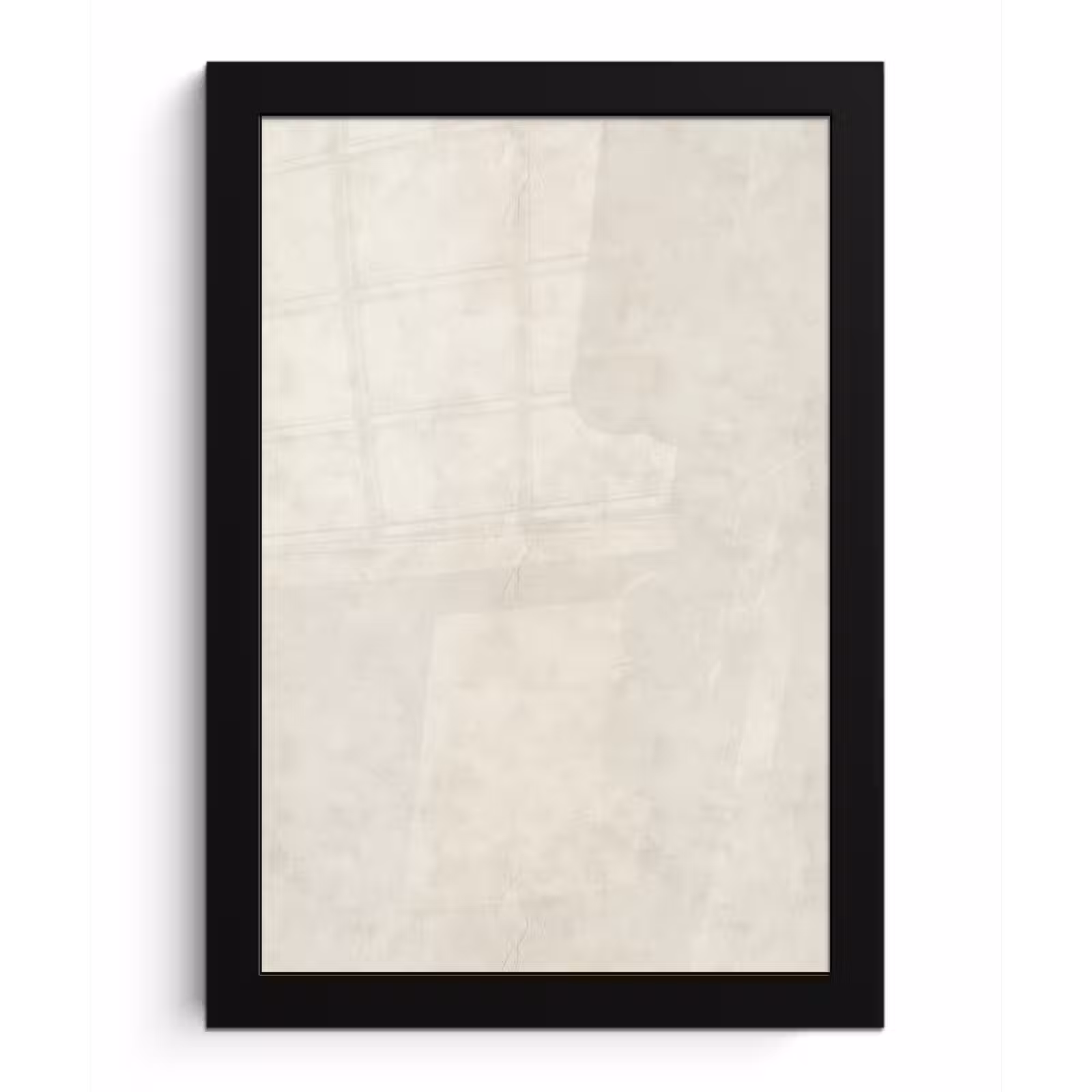 Poster met lijst - Crème - Egaal - Beton — 1