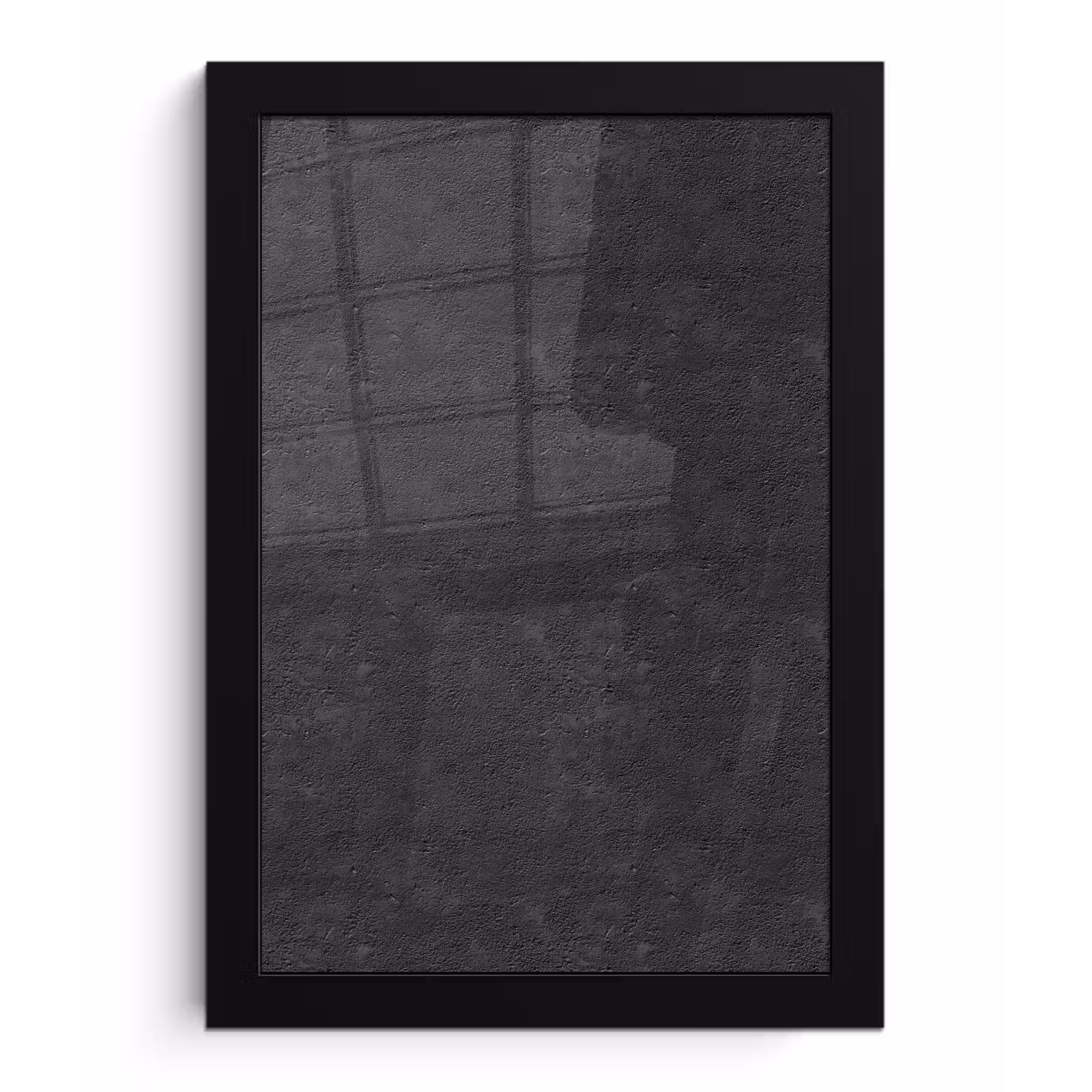 Poster met lijst - Donkergrijs - Asfaltstructuur - Ruw — 1