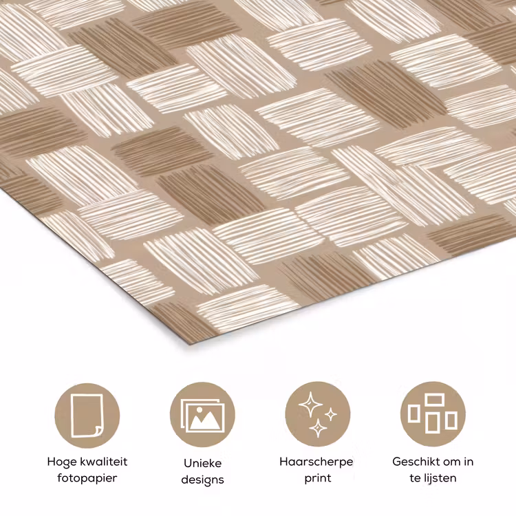 Poster - Blok - Patroon - Bruin — 5