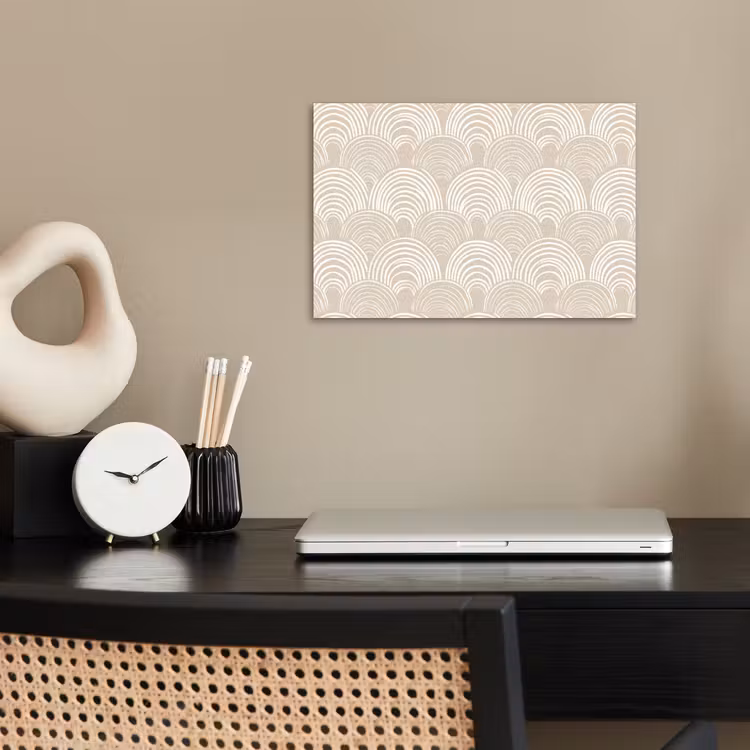 Poster - Golven - Structuur - Beige — 2