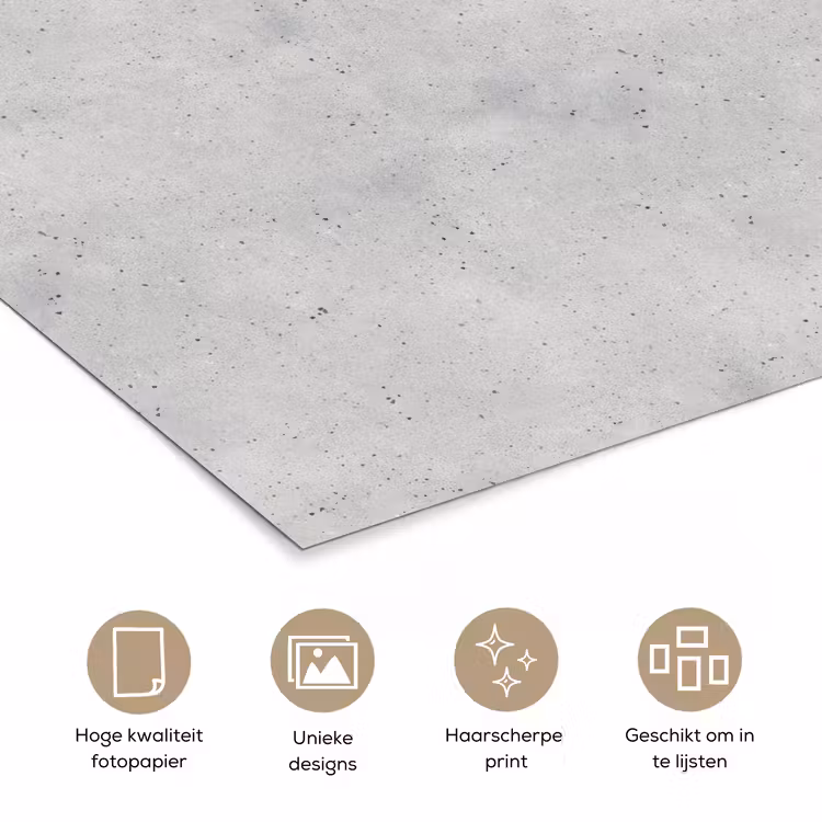 Poster - Grijs - Beton - Neutraal — 5