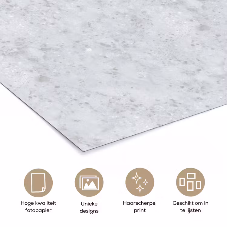Poster - Grijs - Terrazzo-effect - Beton — 5