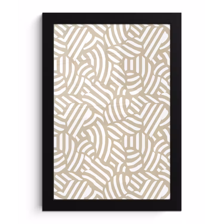 Poster met lijst - Abstract - Modern - Beige — 1