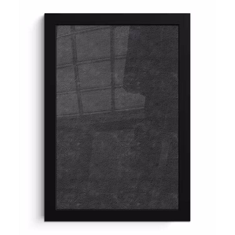 Poster met lijst - Donkergrijs - Asfaltstructuur - Ruw — 1