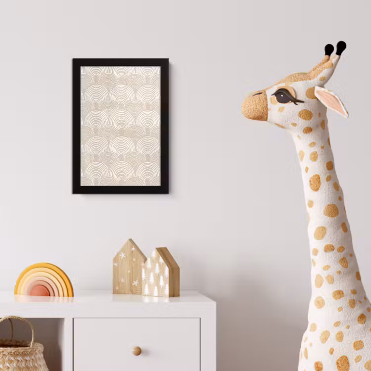 Poster met lijst - Golven - Structuur - Beige — 5