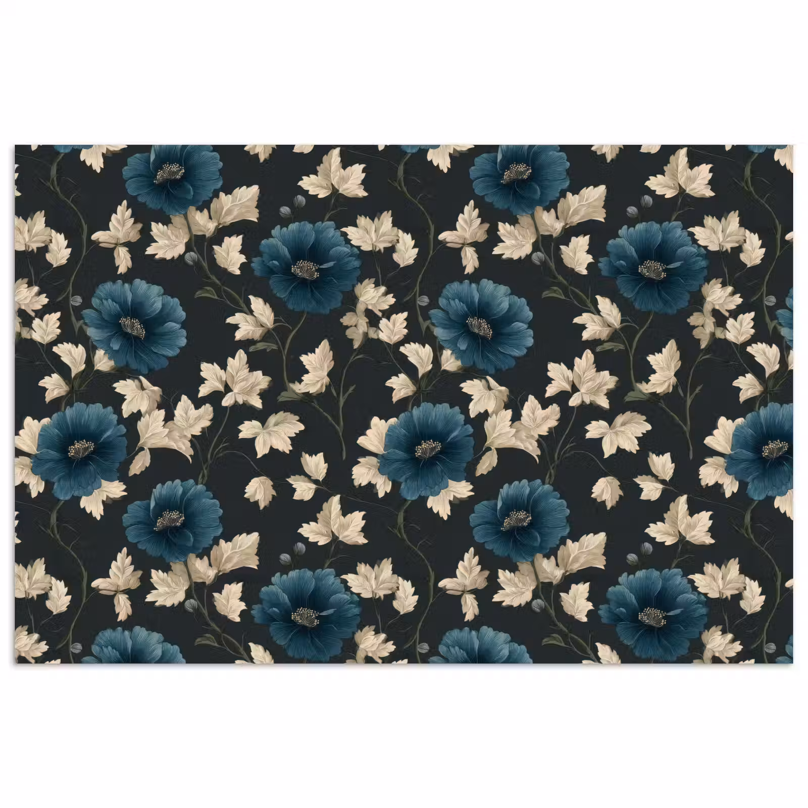 Poster - Botanisch - Bloemen - Blauw — 1