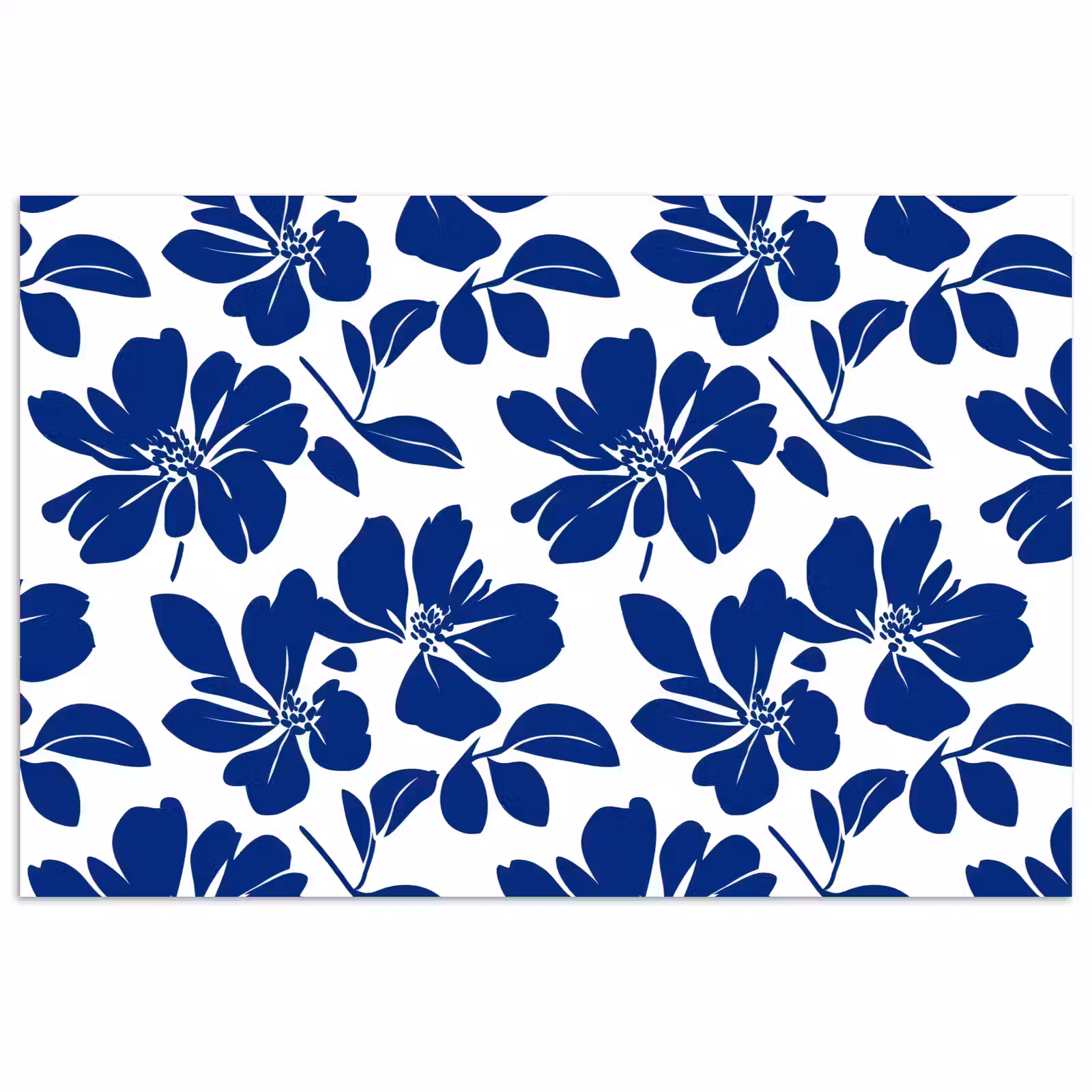 Poster - Floraal - Modern - Blauw — 1