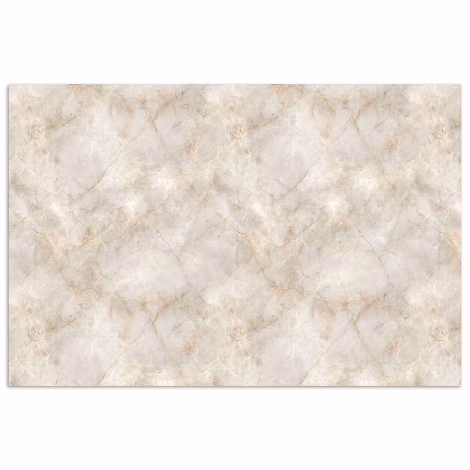 Poster - Lichtbeige - Goudbruine Nerven - Marmer — 1