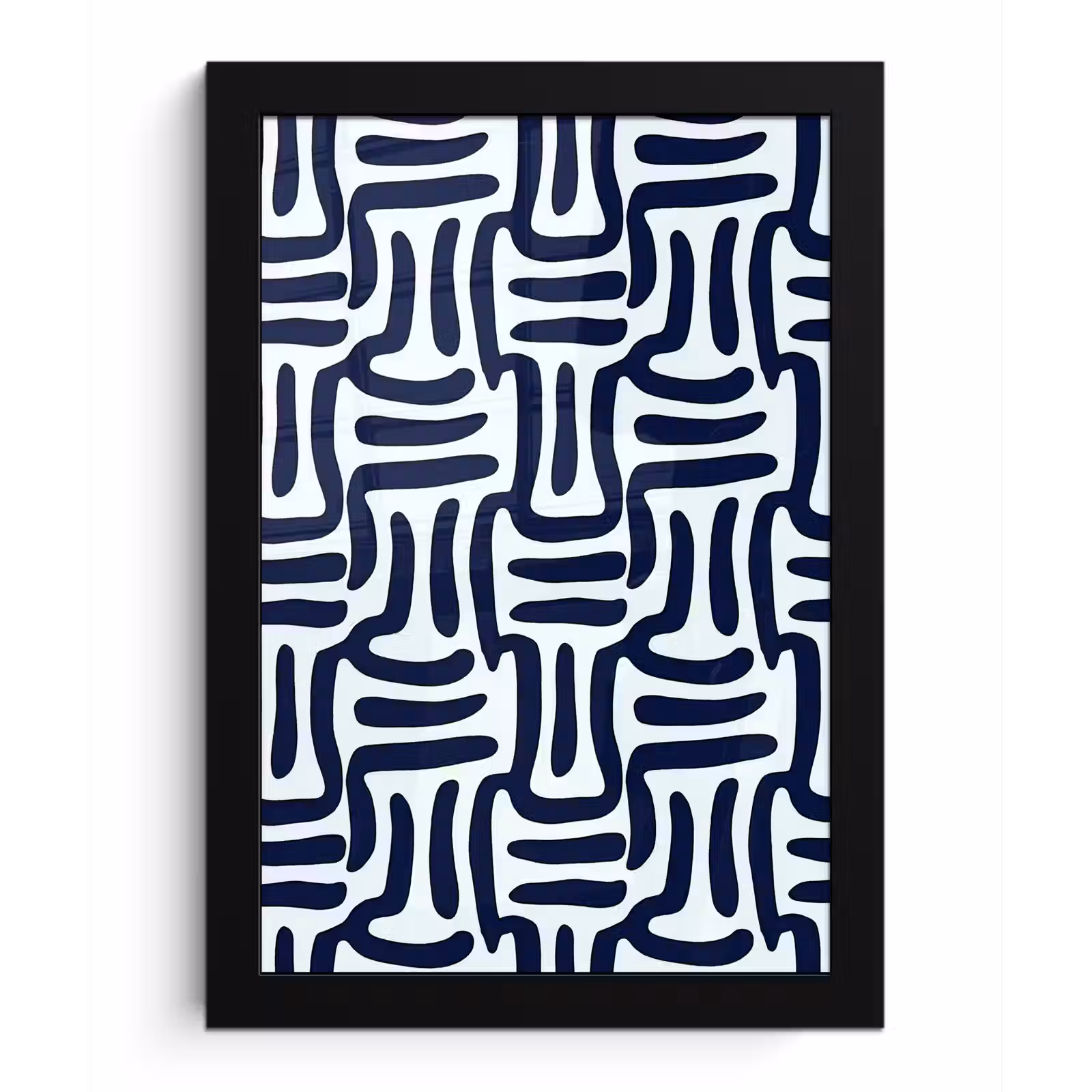 Poster met lijst - Abstract - Modern - Blauw — 1