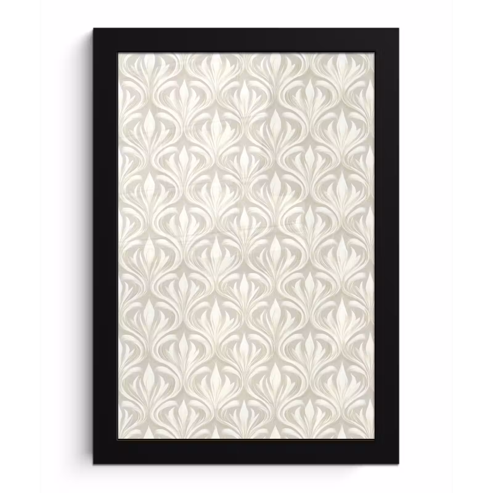 Poster met lijst - Barok - Patroon - Beige — 1