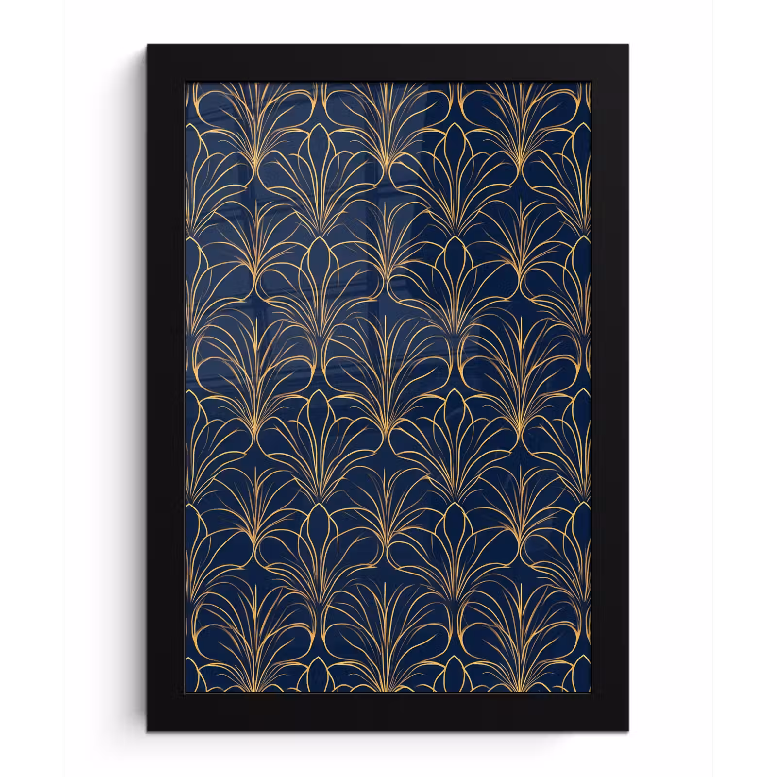 Poster met lijst - Deco - Waaier - Blauw — 1