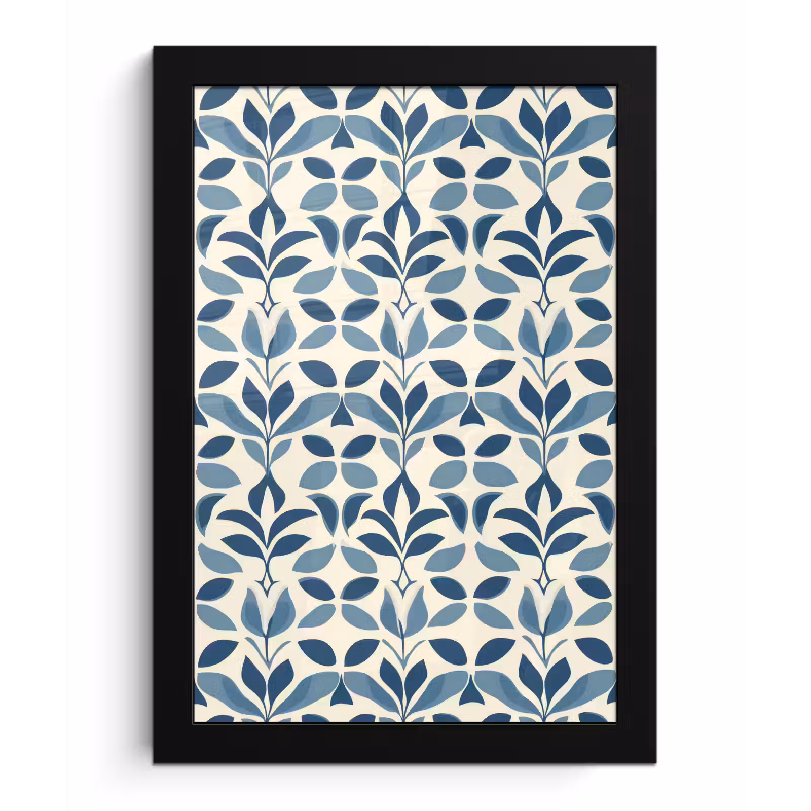 Poster met lijst - Flora - Modern - Blauw — 1