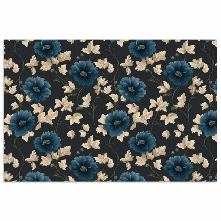Poster - Botanisch - Bloemen - Blauw — 1