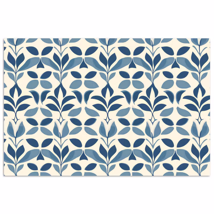 Poster - Flora - Modern - Blauw — 1