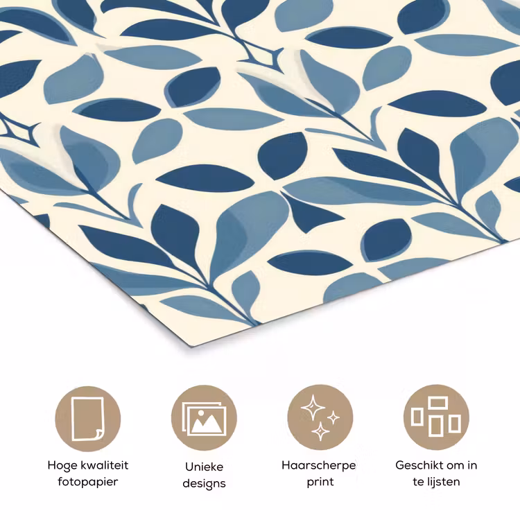 Poster - Flora - Modern - Blauw — 5