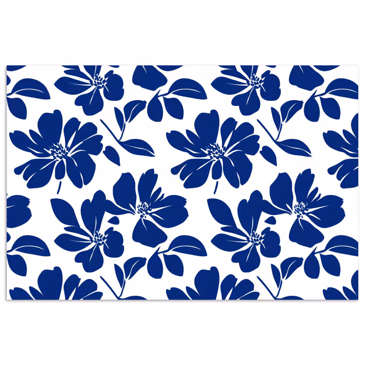 Poster - Floraal - Modern - Blauw — 1