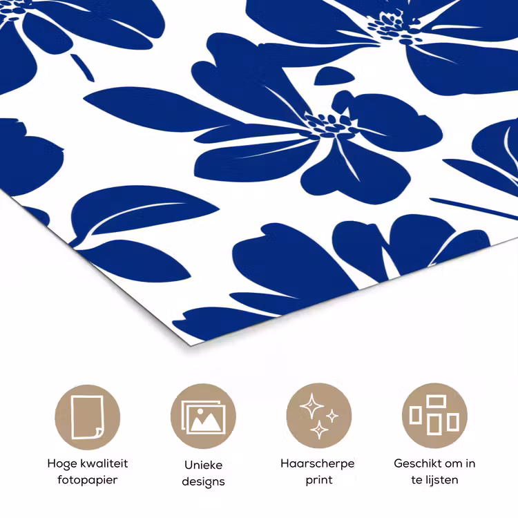 Poster - Floraal - Modern - Blauw — 5