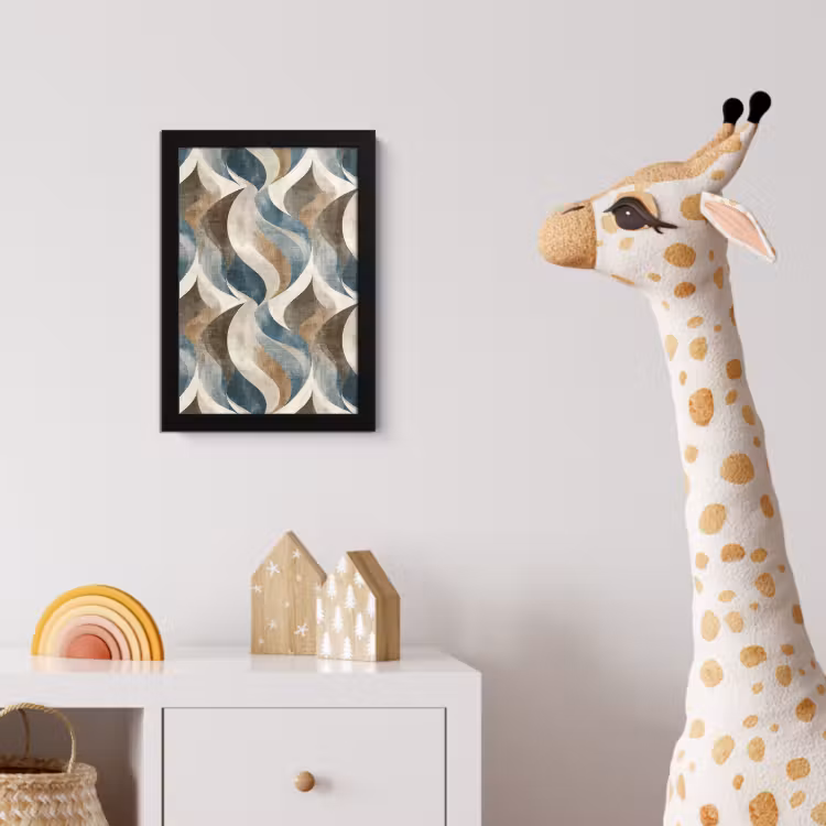 Poster met lijst - Abstract - Golven - Kleurrijk — 5