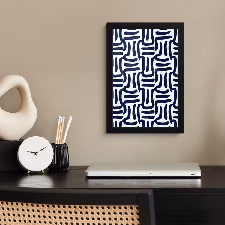 Poster met lijst - Abstract - Modern - Blauw — 3