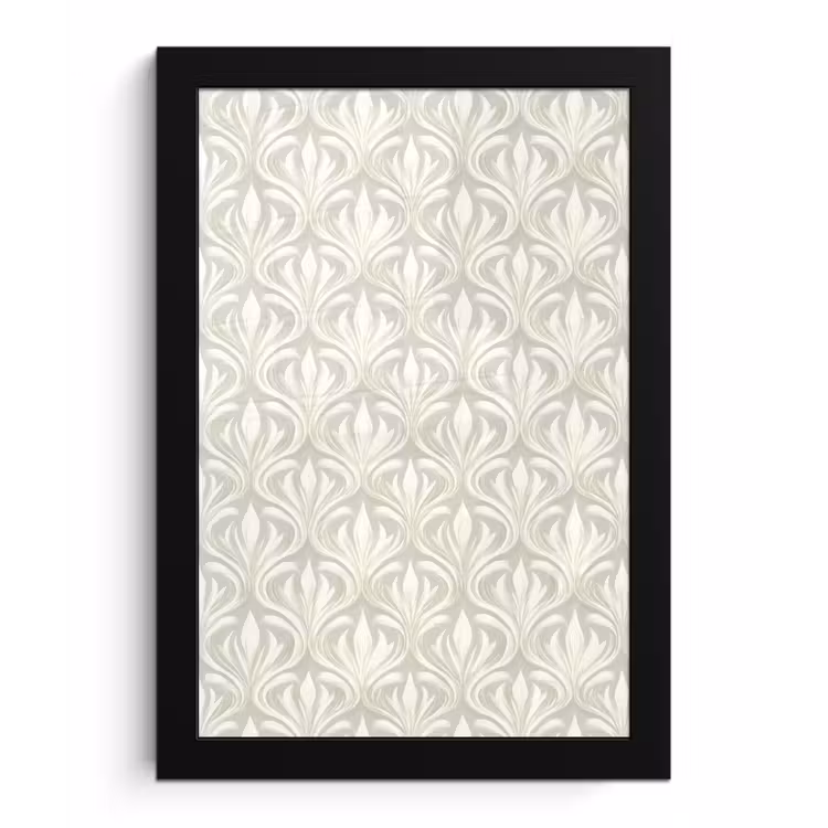 Poster met lijst - Barok - Patroon - Beige — 1