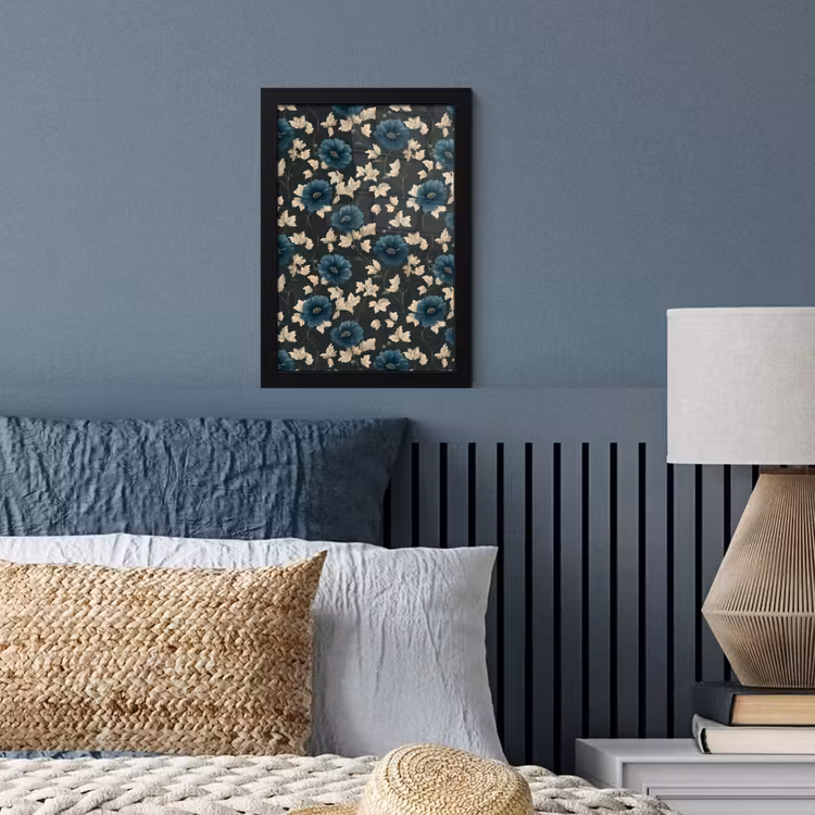 Poster met lijst - Botanisch - Bloemen - Blauw — 4