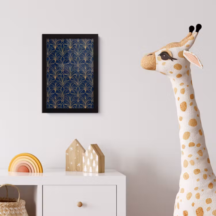 Poster met lijst - Deco - Waaier - Blauw — 5
