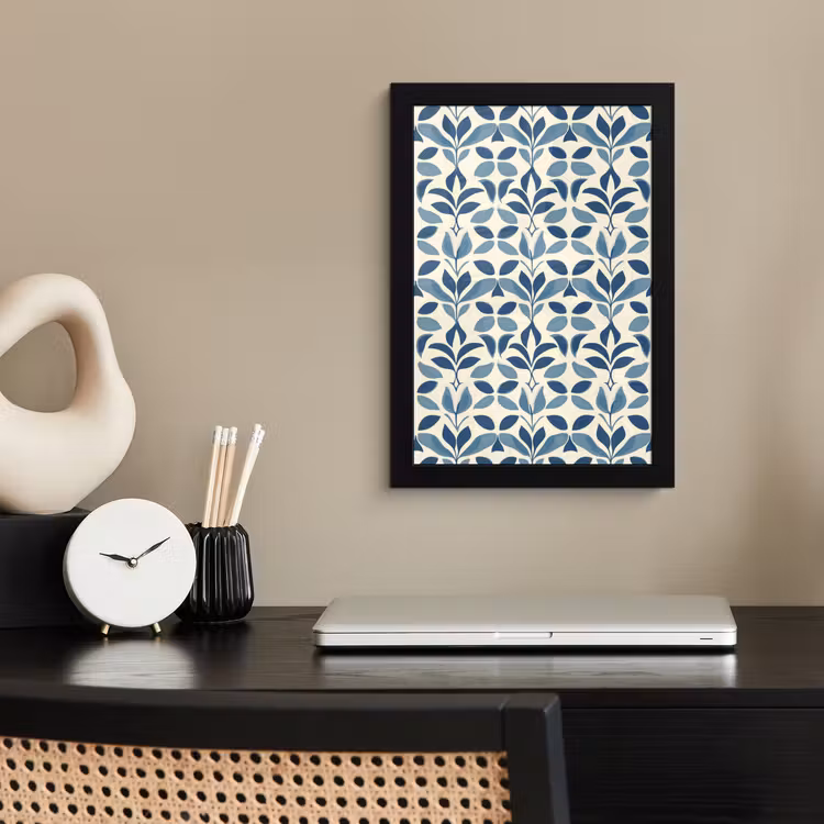 Poster met lijst - Flora - Modern - Blauw — 3