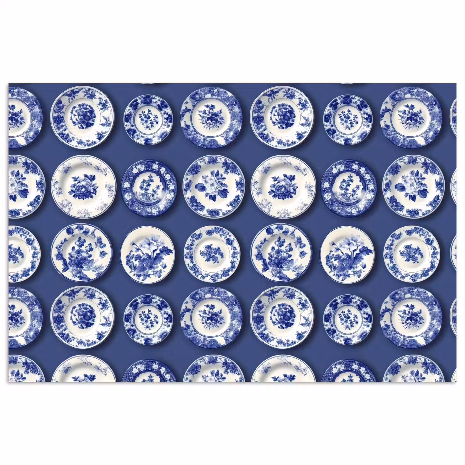 Poster - Borden - Floraal - Blauw — 1